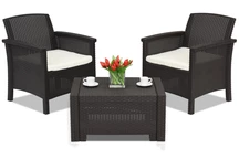 Venezia Terrace 2 set in rattan marrone Bica