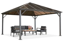 Gazebo da terrazza Milos 4x4 Garden Point grigio