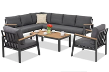 Kit in alluminio Zakintos Corner 7 antracite Garden Point