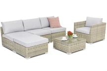 Mobili da giardino in rattan Wenecja Corner 5 Garden Point grigio