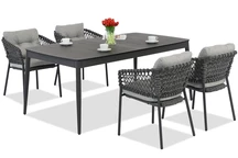 Mobili in alluminio Almada per 4 persone grigio Garden Point