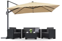 Ombrellone Merano 3x3m Garden Point beige