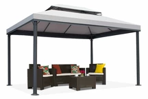 Padiglione grigio da giardino Valencia 4x4 m Garden Point