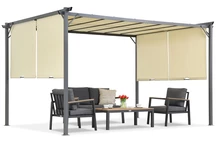 Pergola da giardino beige Sevilla 3x4m Garden Point