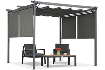 Pergola da terrazzo antracite con tapparelle La Palma 3x3 Garden Point