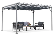 Pergolato antracite da terrazza Malaga 3x4m Garden Point