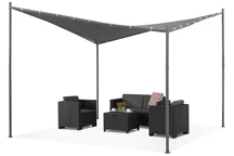 Pergolato antracite da terrazza Mallorca 3,5 x 3,5 m Garden Point