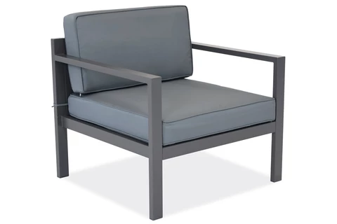 Set da salotto con grande angolo Porto Comida 8 antracite Garden Point