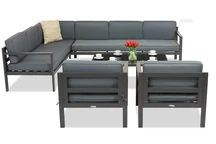 Set di mobili angolari Garden Point Porto Corner 7 antracite