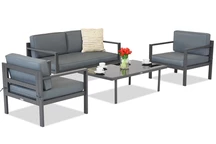 Set di mobili da giardino Garden Point Porto Coffee 4 antracite