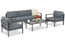 Set di mobili da giardino Garden Point Porto Coffee 5 antracite