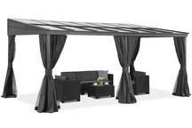 Tettoia per terrazza in alluminio 3 x 5 m Tarragona Premium Garden Point antracite