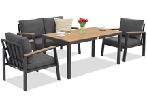Zakintos Apetito 4 Set in alluminio antracite Garden Point