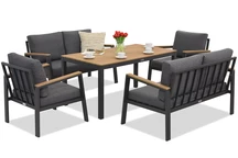 Zakintos Apetito 6 set in alluminio antracite Garden Point