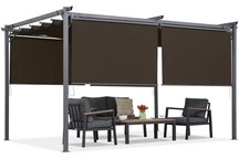 Pergola da terrazzo marrone con tapparelle La Palma 3x4 Garden Point