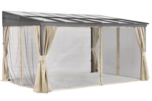 Tettoia in alluminio 3 x 4 m Tarragona Premium Garden Point beige