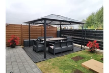 Gazebo da giardino moderno Santiago 3 × 3,6 m Garden Point antracite