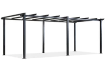 Barbados 3 x 6 m antracite Garden Point pergola in metallo per terrazze