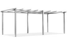 Barbados 3 x 6 m bianco Garden Point pergola in metallo per patio
