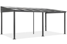 Gazebo a parete in alluminio 3 x 5 m Tarragona Garden Point antracite