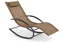 Lettino da giardino a dondolo Orlando Garden Point in bronzo