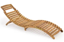 Lettino da giardino moderno in legno di acacia Liberia Garden Point