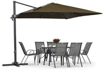 Ombrello Garden Point marrone Siena 3x3m