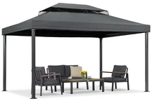 Padiglione da giardino antracite Valencia 3x4 m Garden Point