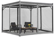 Pergola antracite Malaga 3x3m con zanzariera Garden Point