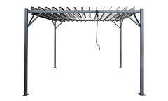 Pergola antracite Tasos 3x3m con zanzariera Garden Point