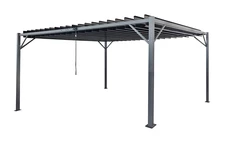 Pergola antracite Tasos 3x4m con zanzariera Garden Point