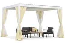 Pergola autoportante Lagos Premium 3x4 Garden Point bianco