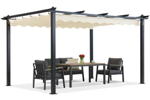 Pergola da terrazzo Barbados 3x3 m Garden Point beige antracite