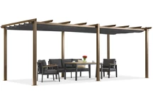 Pergola da terrazzo Barbados 3x6 m Garden Point in legno-antracite