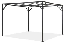 Pergola da terrazzo Santorini 3 x 4 m in metallo antracite Garden Point