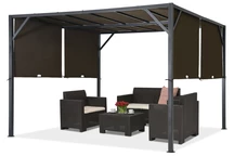 Pergola da terrazzo in metallo Santorini 4 x 4 m marrone Garden Point