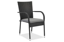 Sedia in tecnorattan Milano Garden Point nero