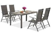 Set da giardino in alluminio per 4 persone Verona polywood Garden Point grigio