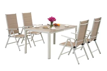 Set da giardino per 4 persone in polipropilene Verona Garden Point beige