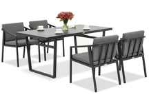 Set da pranzo Cento per 4 persone Garden Point antracite