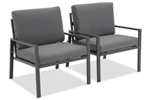 Set di due poltrone Vigo Garden Point antracite