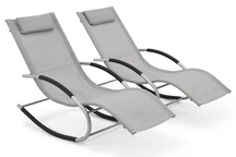 Set di due sedie a dondolo da giardino Orlando Garden Point grigio