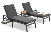 Set di due sedie a sdraio Matera Garden Point in alluminio antracite