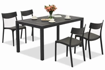 Set di mobili da giardino King/Provence antracite per 4 persone Bica