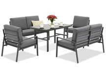 Set di mobili da giardino Vigo Apetito 6 antracite Garden Point