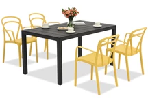 Set di mobili da giardino per 4 persone King/Vague arancione antracite Bica