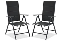 Set di sedie in alluminio Verona Garden Point - 2 pezzi nero