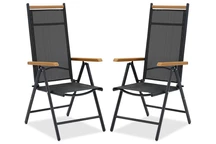 Set di sedie in alluminio Verona Wood Garden Point - 2 pezzi