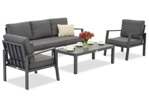 Set in technorattan Zakintos Coffee 5 antracite Garden Point