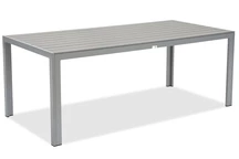 Tavolo da giardino grande in polipropilene alluminio 200 cm Verona Garden Point grigio chiaro